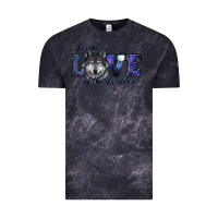 Cloud Black For The Love Of The Wolves Vintage Tee - RanaPortraitStore