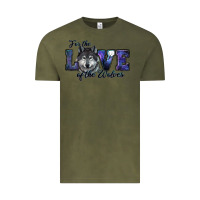 Vintage Olive For The Love Of The Wolves Vintage Tee - RanaPortraitStore