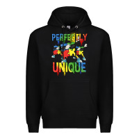 Black Perfectly unique Autism Awareness Day Premium Hoodie - FaDigitalArtStudio