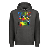 Charcoal Heather Perfectly unique Autism Awareness Day Premium Hoodie - FaDigitalArtStudio