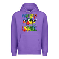 Purple Perfectly unique Autism Awareness Day Premium Hoodie - FaDigitalArtStudio