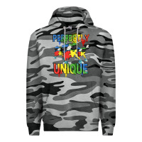 Slate Camo Perfectly unique Autism Awareness Day Premium Hoodie - FaDigitalArtStudio