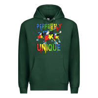 Sports Green Perfectly unique Autism Awareness Day Premium Hoodie - FaDigitalArtStudio
