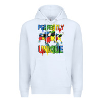 White Perfectly unique Autism Awareness Day Premium Hoodie - FaDigitalArtStudio