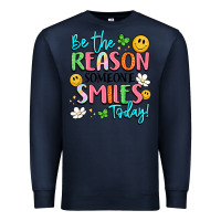 Navy be the reason someone smiles today Premium Sweatshirt - LillyAllenDesigns