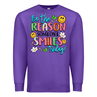 Purple be the reason someone smiles today Premium Sweatshirt - LillyAllenDesigns
