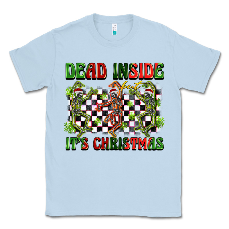 Dead Inside But It's Christmas Dancing Skeletons Classic Tee by BarkalooDesign | Teevron