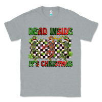Heather Grey dead inside but it's christmas dancing skeletons Classic Tee - BarkalooDesign