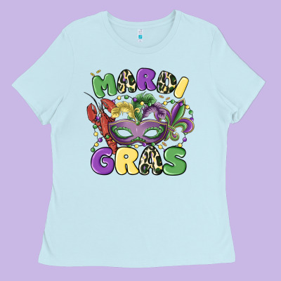 Mardi Gras Ladies Tee Designed By Maliassmallbusiness