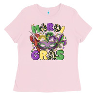 Bubblegum Pink mardi gras Ladies Tee - MaliasSmallBusiness