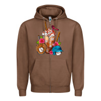 Chestnut Baseball Frappe Zipper Hoodie - FaDigitalArtStudio