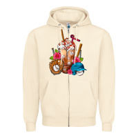 Sandshell Baseball Frappe Zipper Hoodie - FaDigitalArtStudio