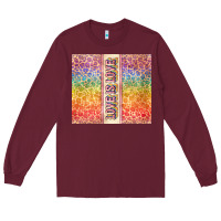 Burgundy Love is love Pride LGBTQ+ Long Sleeve Tee - NancyCooperArtShop