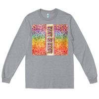 Heather Grey Love is love Pride LGBTQ+ Long Sleeve Tee - NancyCooperArtShop