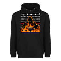 Black american firefighters seamless pattern Heavyweight Hoodie - BundleAndBundleShop