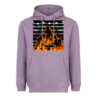 Lavender american firefighters seamless pattern Heavyweight Hoodie - BundleAndBundleShop