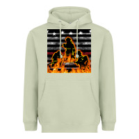Matcha american firefighters seamless pattern Heavyweight Hoodie - BundleAndBundleShop