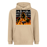Mushroom american firefighters seamless pattern Heavyweight Hoodie - BundleAndBundleShop