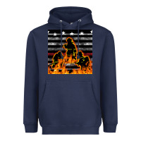 Navy american firefighters seamless pattern Heavyweight Hoodie - BundleAndBundleShop