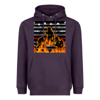 Plum american firefighters seamless pattern Heavyweight Hoodie - BundleAndBundleShop