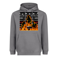 American Firefighters Seamless Pattern Heavyweight Hoodie | Teevron