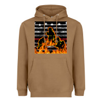 Toasted Coconut american firefighters seamless pattern Heavyweight Hoodie - BundleAndBundleShop