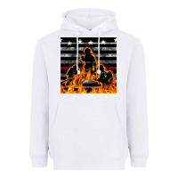 White american firefighters seamless pattern Heavyweight Hoodie - BundleAndBundleShop