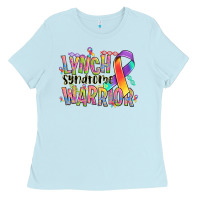 Baby Blue lynch syndrome warrior Ladies Tee - NancyCooperArtShop