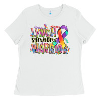 White lynch syndrome warrior Ladies Tee - NancyCooperArtShop