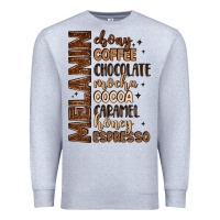 Heather Grey melanin shades of brown Premium Sweatshirt - LillyAllenDesigns