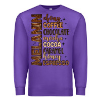 Purple melanin shades of brown Premium Sweatshirt - LillyAllenDesigns