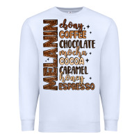 White melanin shades of brown Premium Sweatshirt - LillyAllenDesigns