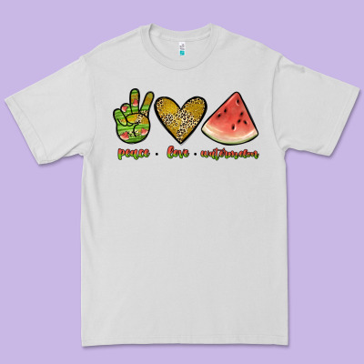 Peace Love Watermelon Premium Tee Designed By Jahusdesignshop