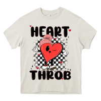 Cream heart throb Heavy Core Tee - MaliasSmallBusiness