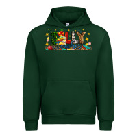 Forest Green Christmas Jolly Teacher Urban Hoodie - Artiststas