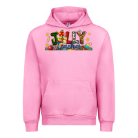 Fuchsia Pink Christmas Jolly Teacher Urban Hoodie - Artiststas
