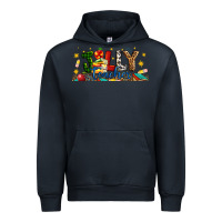 Navy Christmas Jolly Teacher Urban Hoodie - Artiststas