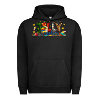 Pigment Black Christmas Jolly Teacher Urban Hoodie - Artiststas