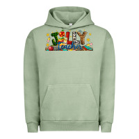 Pigment Oil Green Christmas Jolly Teacher Urban Hoodie - Artiststas