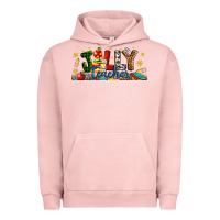 Pigment Salmon Christmas Jolly Teacher Urban Hoodie - Artiststas