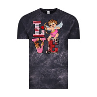 Cloud Black valentine's day cupid love Vintage Tee - RanaPortraitStore