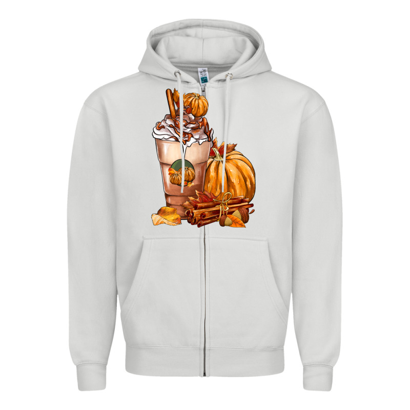 Pumpkin Spice Coffee Zipper Hoodie by FaDigitalArtStudio | Teevron