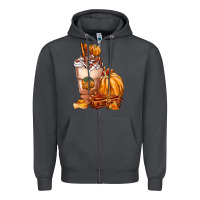 Smoke Pumpkin Spice Coffee Zipper Hoodie - FaDigitalArtStudio
