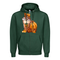 Sports Green Pumpkin Spice Coffee Zipper Hoodie - FaDigitalArtStudio