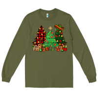 Army Green Mexican Christmas trees Long Sleeve Tee - NancyCooperArtShop