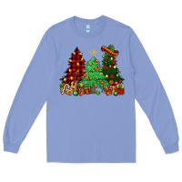 Colony Blue Mexican Christmas trees Long Sleeve Tee - NancyCooperArtShop