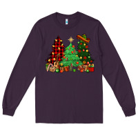 Plum Mexican Christmas trees Long Sleeve Tee - NancyCooperArtShop