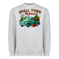 Heather Grey small town christmas Heavyweight Sweatshirt - CowGirlArtShop