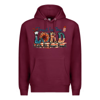 Burgundy Trust in the lord with all your heart Premium Hoodie - FaDigitalArtStudio