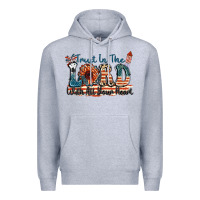 Heather Grey Trust in the lord with all your heart Premium Hoodie - FaDigitalArtStudio